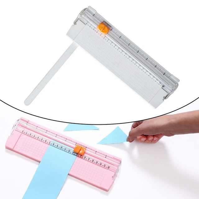 PLASTIC LARGE PAPER Cutter Cardstock Guillotine Trimmer Side Ruler