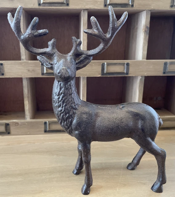 Beautiful Large Cast Iron Stag/Deer/Elk- Heavy, NIB