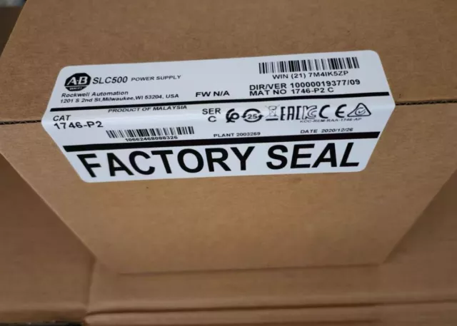 Factory Sealed Allen-Bradley 1746-P2 Chassis Power Supply PLC 1746-P2 New In Box