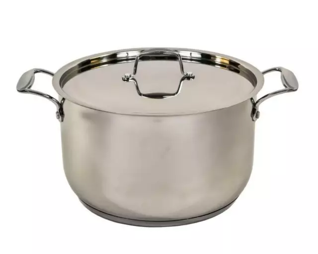 Stainless Steel Induction Casserole Stockpot Pan With Steel Lid Home Kitchen