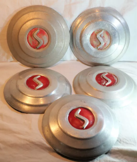 Lot 5 enjoliveurs SIMCA - Cabanes et Cie PARIS - diamètre 25 cm