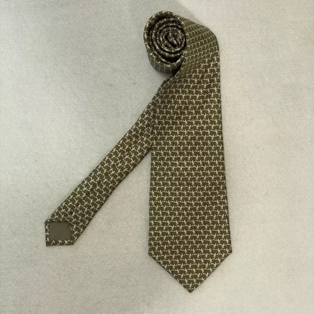 Jim Thompson Tie Thai Elephant Floral Brocade Narrow(3 3/8") Necktie Silk 57