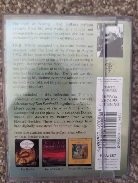 JRR Tolkien Reads Excerpts from - Lord of the Rings & The Hobbit Cassette Audio 2