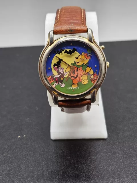 Disney Winnie The Pooh  Piglet Musical Animated Halloween Watch RARE