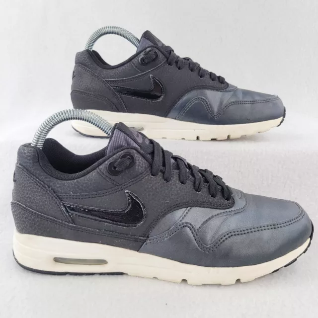 Nike Air Max 1 Ultra SE Womens Size 7.5 Black Leather Running Shoe 861711-002 2