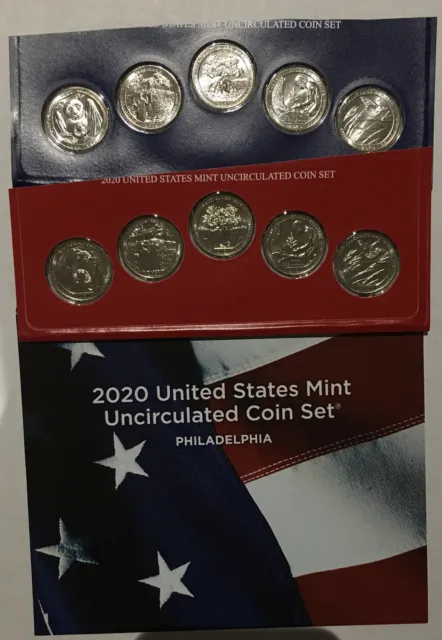 2020 P D America The Beautiful Parks Quarter Set US Mint Cello BU 10 Coin Set