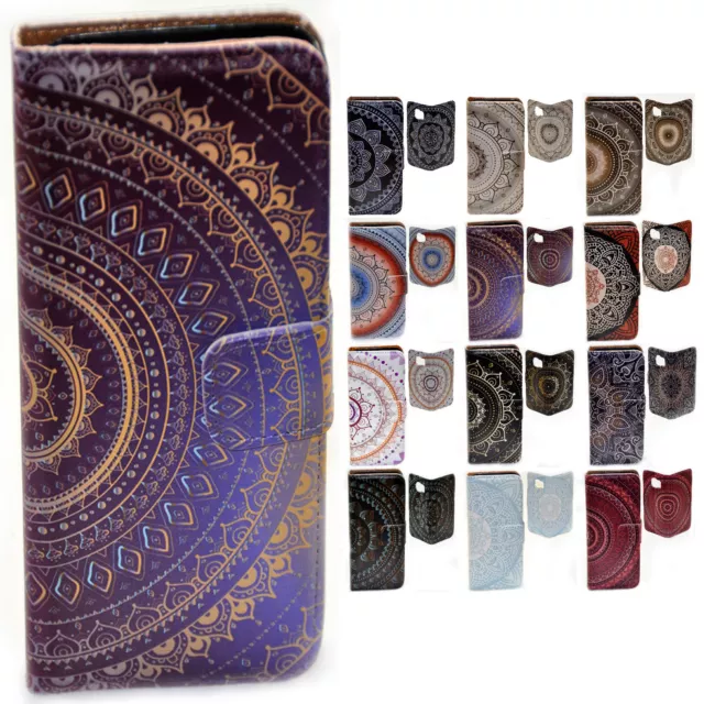 For Nokia Series  - Mandala Theme Print Theme Wallet Mobile Phone Case Cover #2