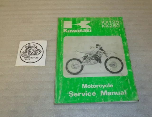 1991 91 Kawasaki Kx125 Kx250 Motorcycle Service Manual 99924-1131-02