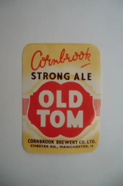 Mint Cornbrook Manchester Old Tom Strong Ale  Brewery Beer Bottle Label