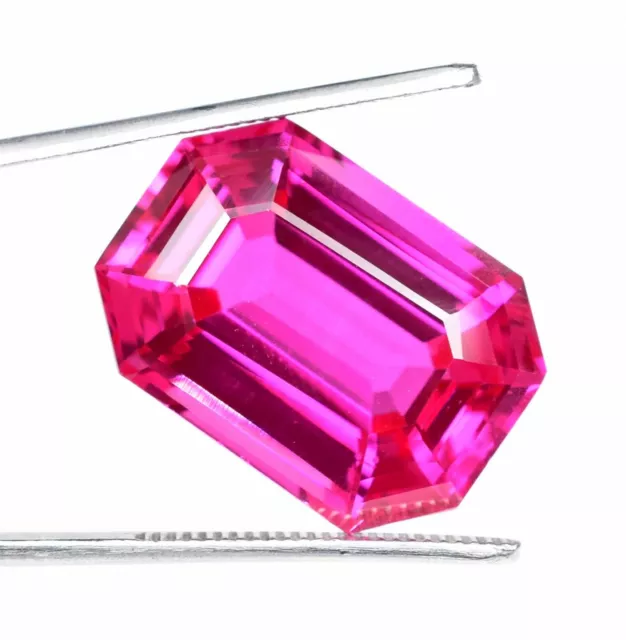 HUGE 37.15 Ct Natural Royal Pink Ceylon Sapphire Radiant Cut Gem GIT Certified