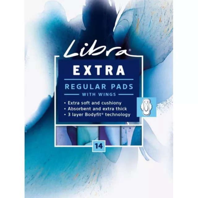 Libra Pad Reg Wing 14 Pads Extra With Wings - Pack