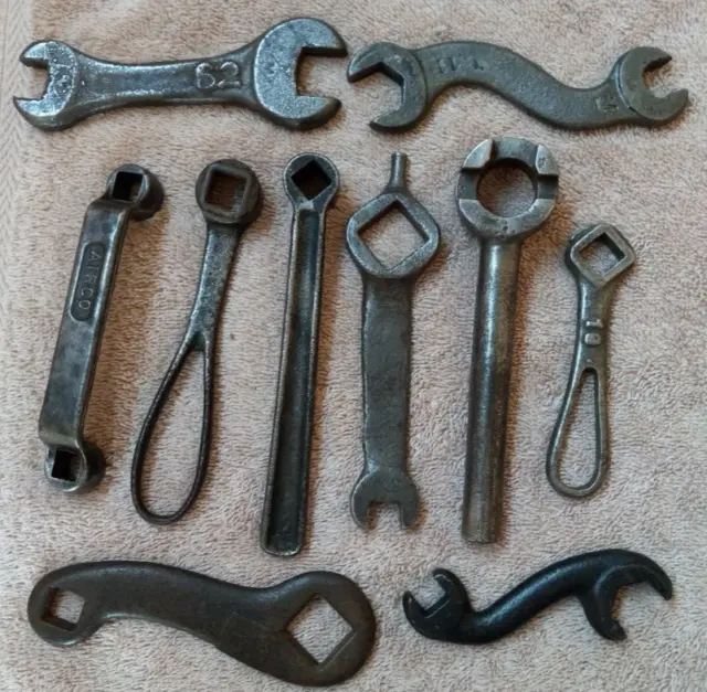 Lot of 10 Vintage Barn Find Wrenches