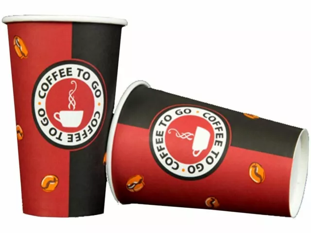 1000 Kaffeebecher 400ml Coffee to go Pappbecher 16oz Becher 0,4l Kaffee Becher