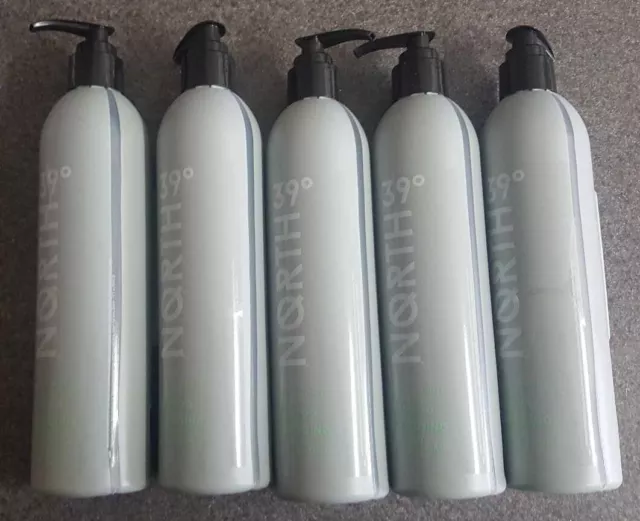 5 Pack 39 Degrees North Hydrating Shampoo Eucalyptus & Lavender 12 oz. Bottles