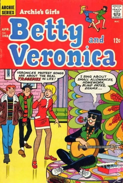 Archie's Girls Betty and Veronica #148 VG 1968 Stock Image Low Grade