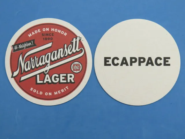 Beer Bar Coaster: NARRAGANSETT Lager, Providence, Rhode Island ~ Ecappace Puzzle