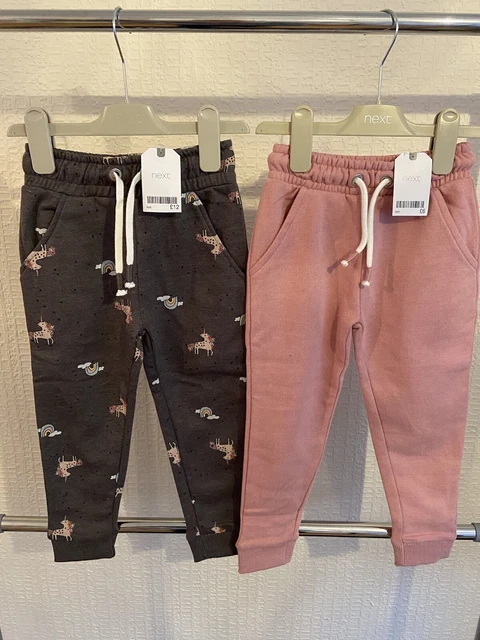 Girls Next Age 3-4 Joggers Jogging Bottoms Bundle New With Tags Pink Unicorns 🦄