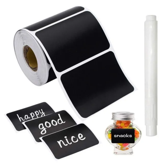 Organizza con 150 pz adesivi etichette nere + penna per cucina must have