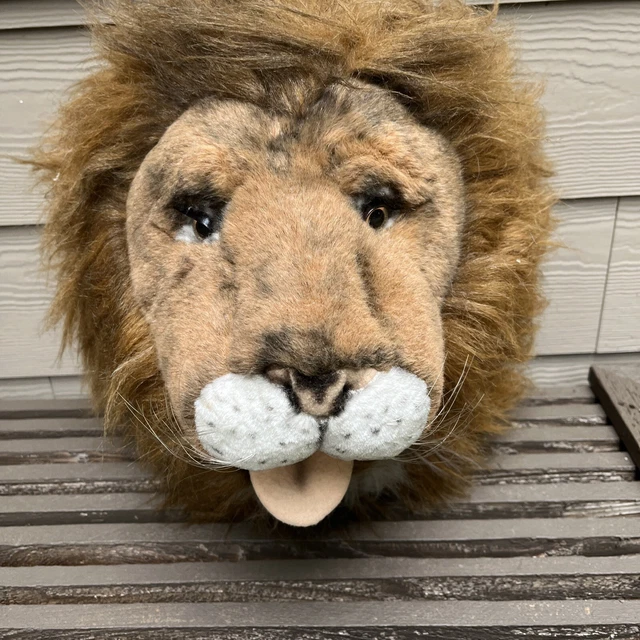 1989 The Aristocrat Collection Lion Head Wall Mount Plush Stuffed Child's Decor