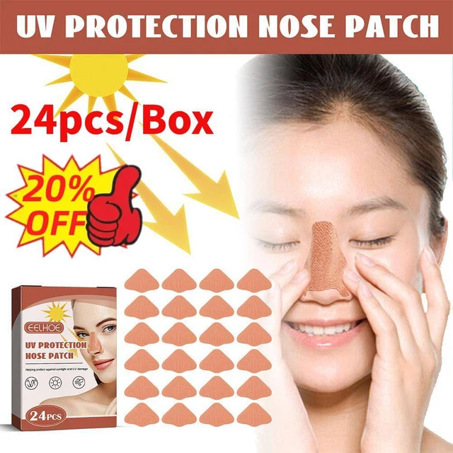 24 unidades/caja protección UV parche nasal protección solar parche nasal