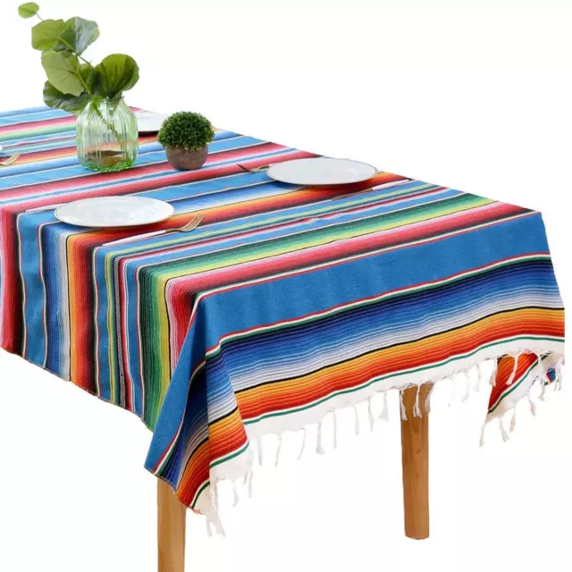 150x215cm Mexican Blanket Sarape Serape Shawl Scarf Cloak Rug Yoga Picnic