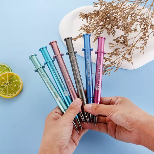 Creative Luminous Syringe Modelling Neutral Pen Gel Pens Students Nurse Gift