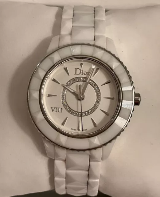 CHRISTIAN DIOR VIII CD1231E2C001 White Ceramic 33mm Womens Watch