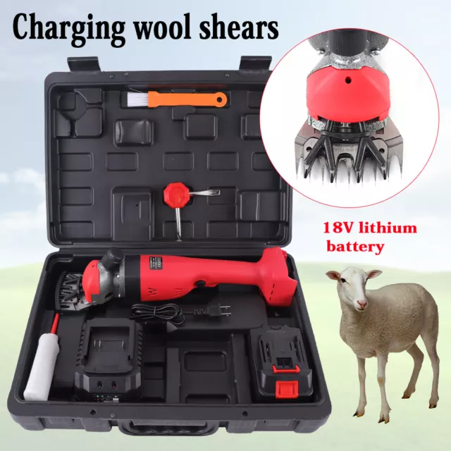 Lithium Battery Electric Sheep Goat Animal Clipper Groomer Shears Shearing Tool