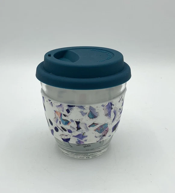 Typo all day glass travel Coffee Tea Cup mug With Lid 8oz BPA free