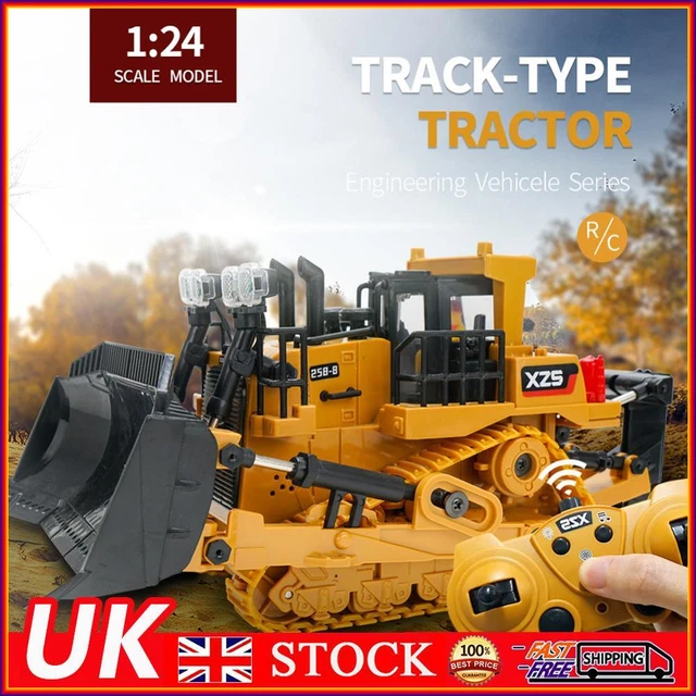 9CH RC Excavator Bulldozer Toys 1/24 Remote Control Electric Crawler Car Vehicle