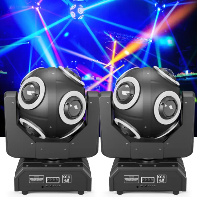 2x 8 LED Beam Moving Head Licht RGBW DMX512 150W Bühnenlicht DJ Disco Party Show