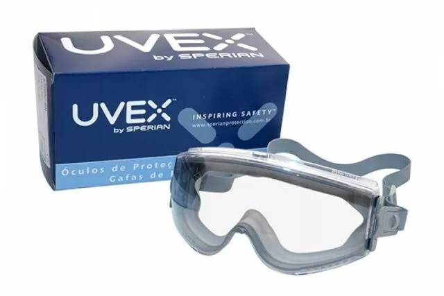 UVEX S3960C Stealth Safety Goggles Clear Uvextreme Anti-Fog Lens, Gray Body