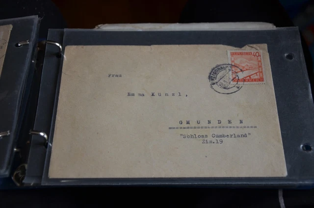 österreich OBERÖSTERREICH BRIEFHÜLLE 1948 LINZ - GMUNDEN CUMBERLAND KÜNZL