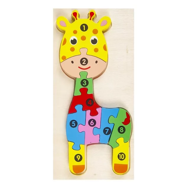Giraffe - Wooden Puzzle for Kids, Montessori Gift, Education Jigsaw - Christmas