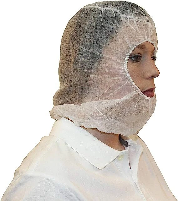 1000ct/Case Disposable Hood Caps Hair Net Beard Cover Combo