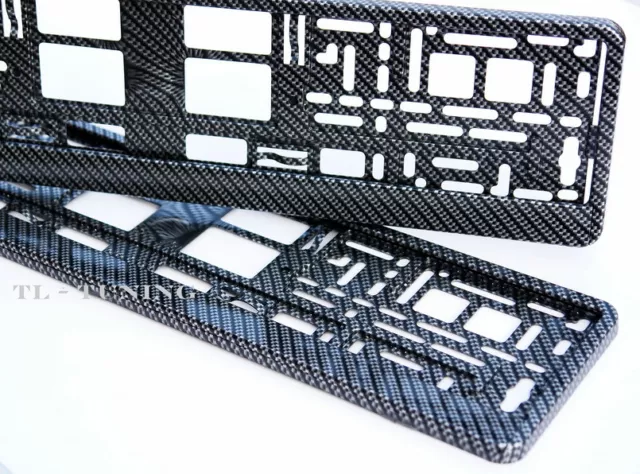 3D Kennzeichen für Fahrradträger Carbonoptik Hochglanz 520 mm