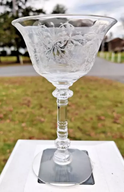 HEISEY  Orchid Etched - 5.5" Wine Glass/Liquor Cocktail