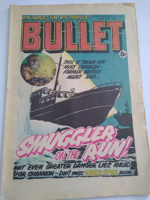 Bullet Comic 118 Excellent Condition 1978 UK Weekly Warlord Crunch Battle 2000AD