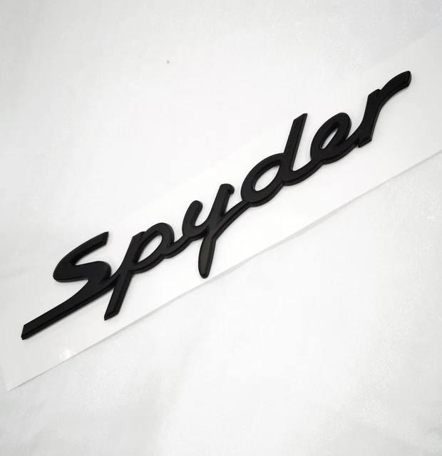 Tailagte Letter Badge "Spyder" Rear Emblem In Matte Black For Boxster