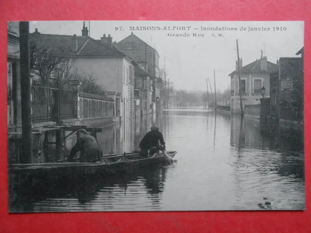 MAISONS-ALFORT    : Inondations de Janvier 1910   -   La Grande Rue.