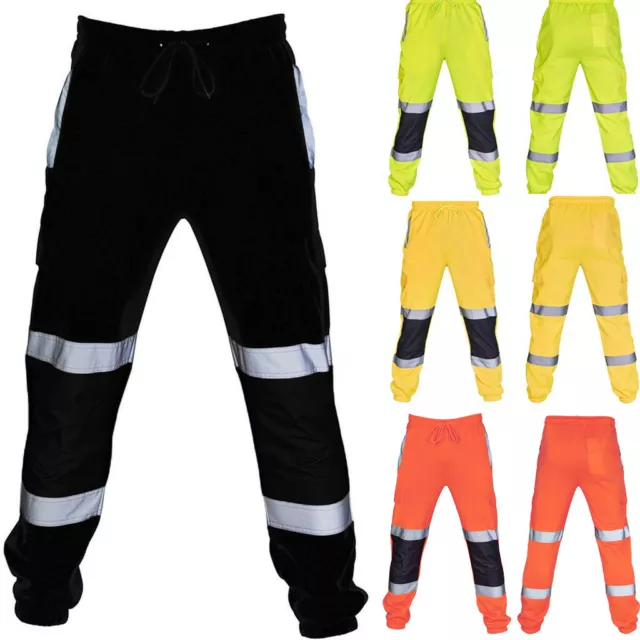 Hi Vis Visibility Viz Over Trousers Reflective Safety Work Wear Waterproof Pant