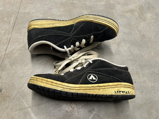 VTG 90 S AIRWALK Blitz Men s Black Suede Shoes Classic Skater Sneakers 25.00 PicClick