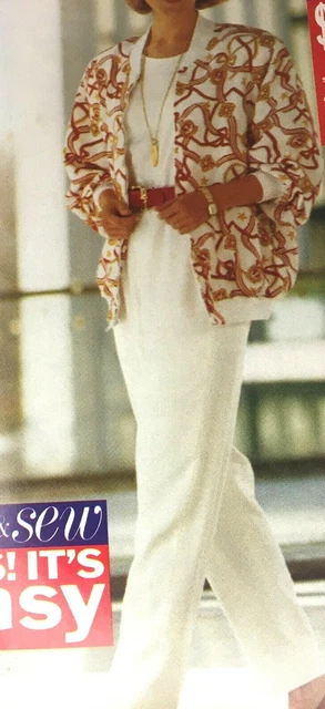 Butterick See & Sew Sewing Pattern 6760 Misses Jacket Pants Casual Outfit Uncut