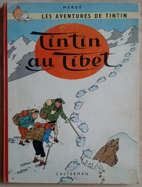 Tintin Au Tibet Edition Originale Casterman 1960 (Cote Bdm 300 Euros) Rare