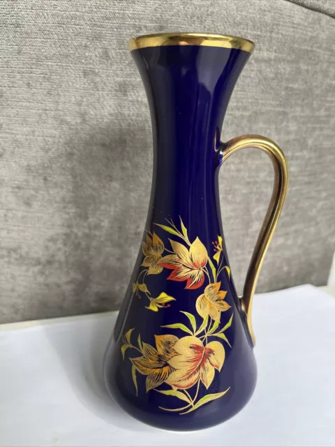 royal porzellan bavaria KPM Germany cobalt blue vase Vintage