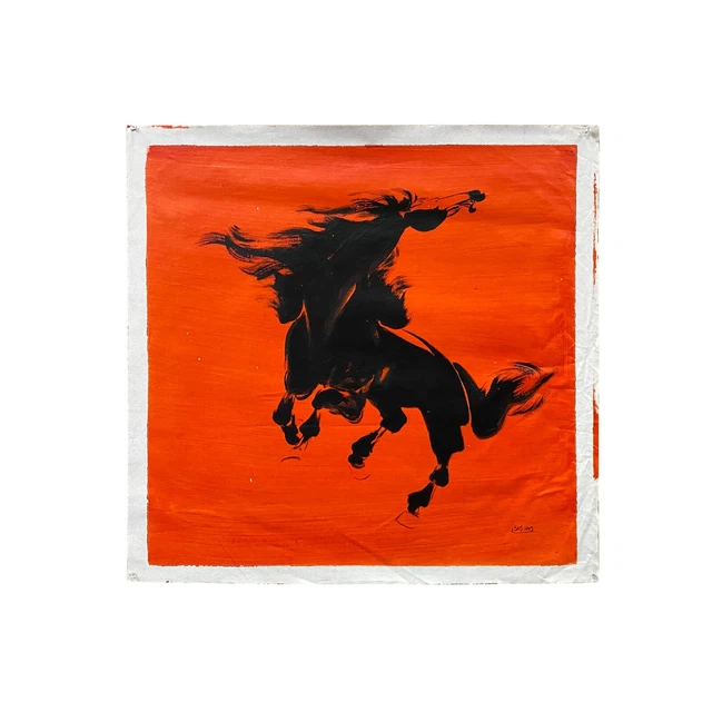 Oil Paint Canvas Art Black Artistic Racing Horse Wall Decor Painting ws3432S Oil Paint Canvas Art Black Artistic Racing Horse Wall Decor Painting ws3432S