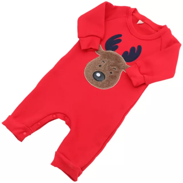 Rouge Coton Barboteuse De Noël Bébé Costume D'enfant Bas Âge