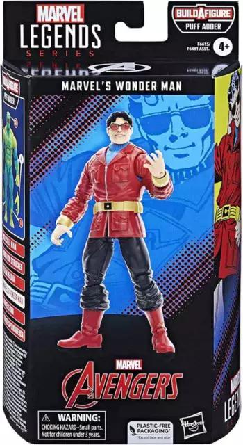 Marvel Legends Comics 6" Figure BAF Puff Adder - Wonder Man IN STOCK