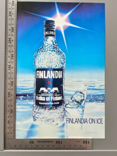 Finlandia Vodka of Finland Wodka Original 1986 Vintage Watch Advert Werbung