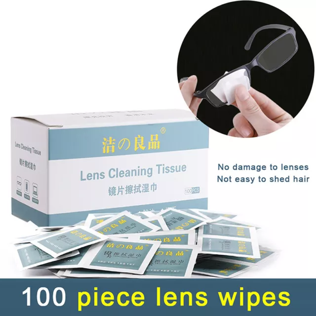 100 Pieces Disposable Lens Cleaning Paper Glasses Wet Towels Glasses Clothe URUK